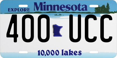 MN license plate 400UCC