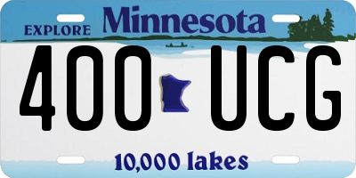 MN license plate 400UCG