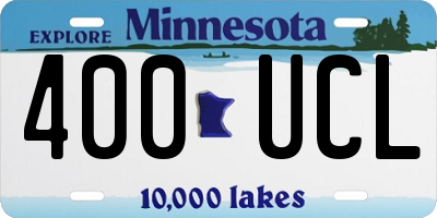 MN license plate 400UCL