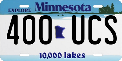 MN license plate 400UCS