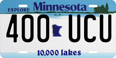 MN license plate 400UCU