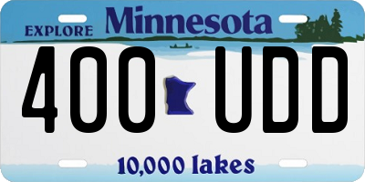 MN license plate 400UDD