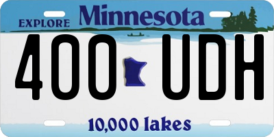 MN license plate 400UDH