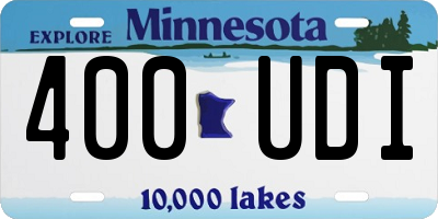 MN license plate 400UDI