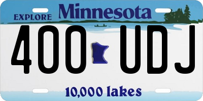 MN license plate 400UDJ
