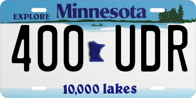 MN license plate 400UDR