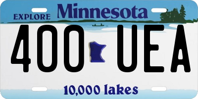MN license plate 400UEA
