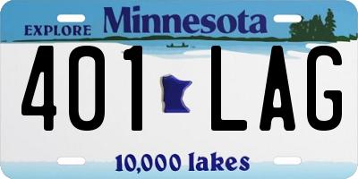 MN license plate 401LAG