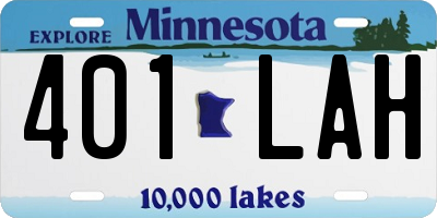 MN license plate 401LAH