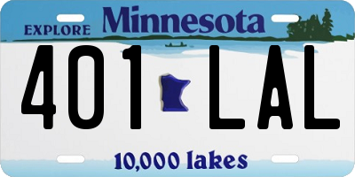 MN license plate 401LAL