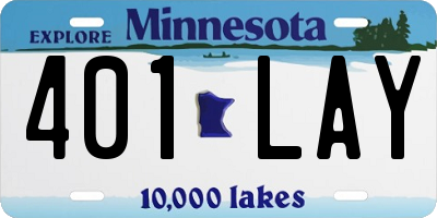MN license plate 401LAY