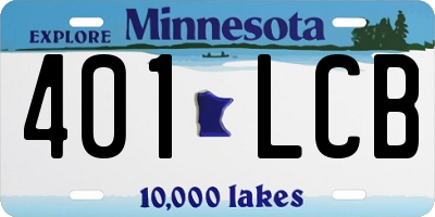 MN license plate 401LCB