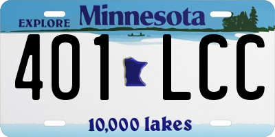 MN license plate 401LCC