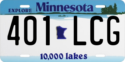 MN license plate 401LCG