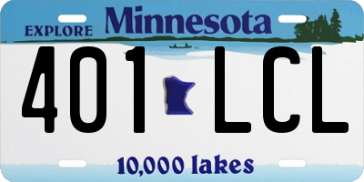 MN license plate 401LCL