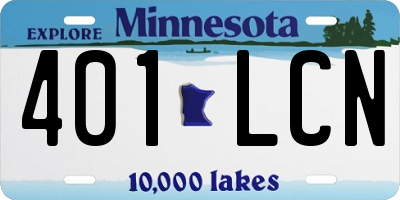 MN license plate 401LCN
