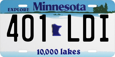 MN license plate 401LDI