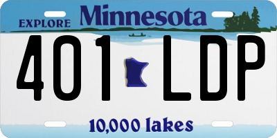 MN license plate 401LDP