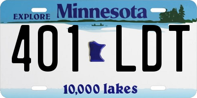 MN license plate 401LDT