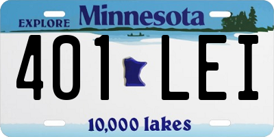 MN license plate 401LEI