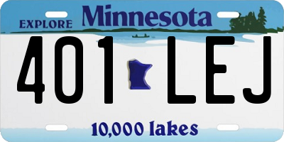 MN license plate 401LEJ