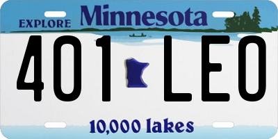 MN license plate 401LEO