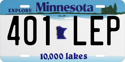 MN license plate 401LEP