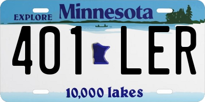 MN license plate 401LER