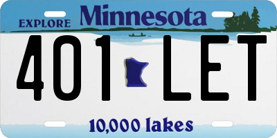 MN license plate 401LET