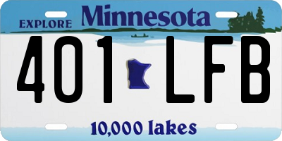 MN license plate 401LFB