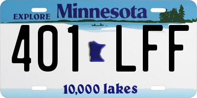 MN license plate 401LFF