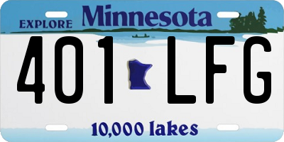 MN license plate 401LFG