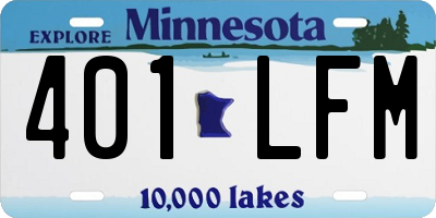 MN license plate 401LFM