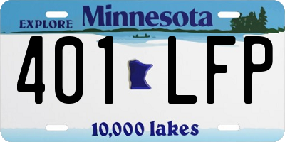 MN license plate 401LFP