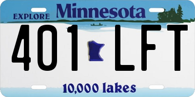 MN license plate 401LFT