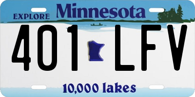 MN license plate 401LFV