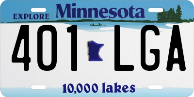 MN license plate 401LGA