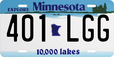 MN license plate 401LGG