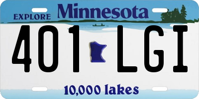 MN license plate 401LGI