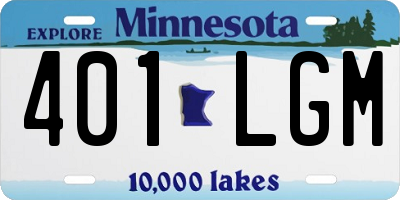 MN license plate 401LGM