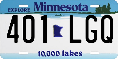 MN license plate 401LGQ