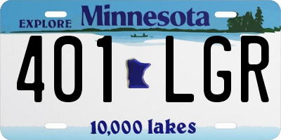 MN license plate 401LGR