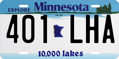 MN license plate 401LHA