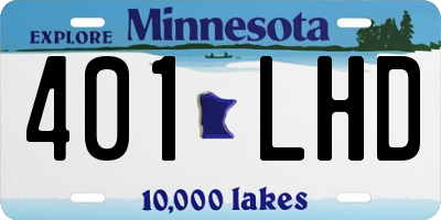 MN license plate 401LHD