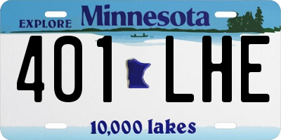 MN license plate 401LHE