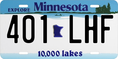 MN license plate 401LHF
