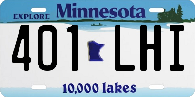 MN license plate 401LHI
