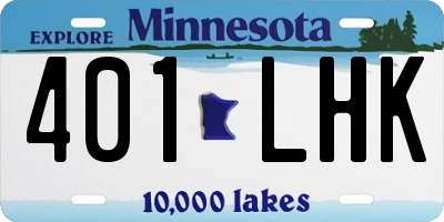 MN license plate 401LHK