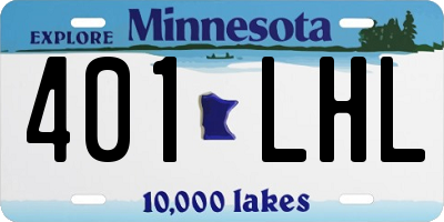 MN license plate 401LHL