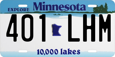 MN license plate 401LHM